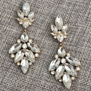 Crystal & Gold Chandelier Earrings for Pageant!